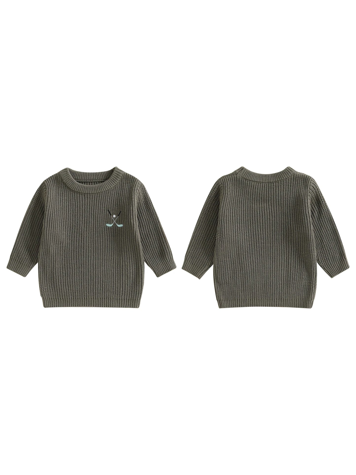 Toddler Boy Winter Cable Knit V Neck Pullover Sweater