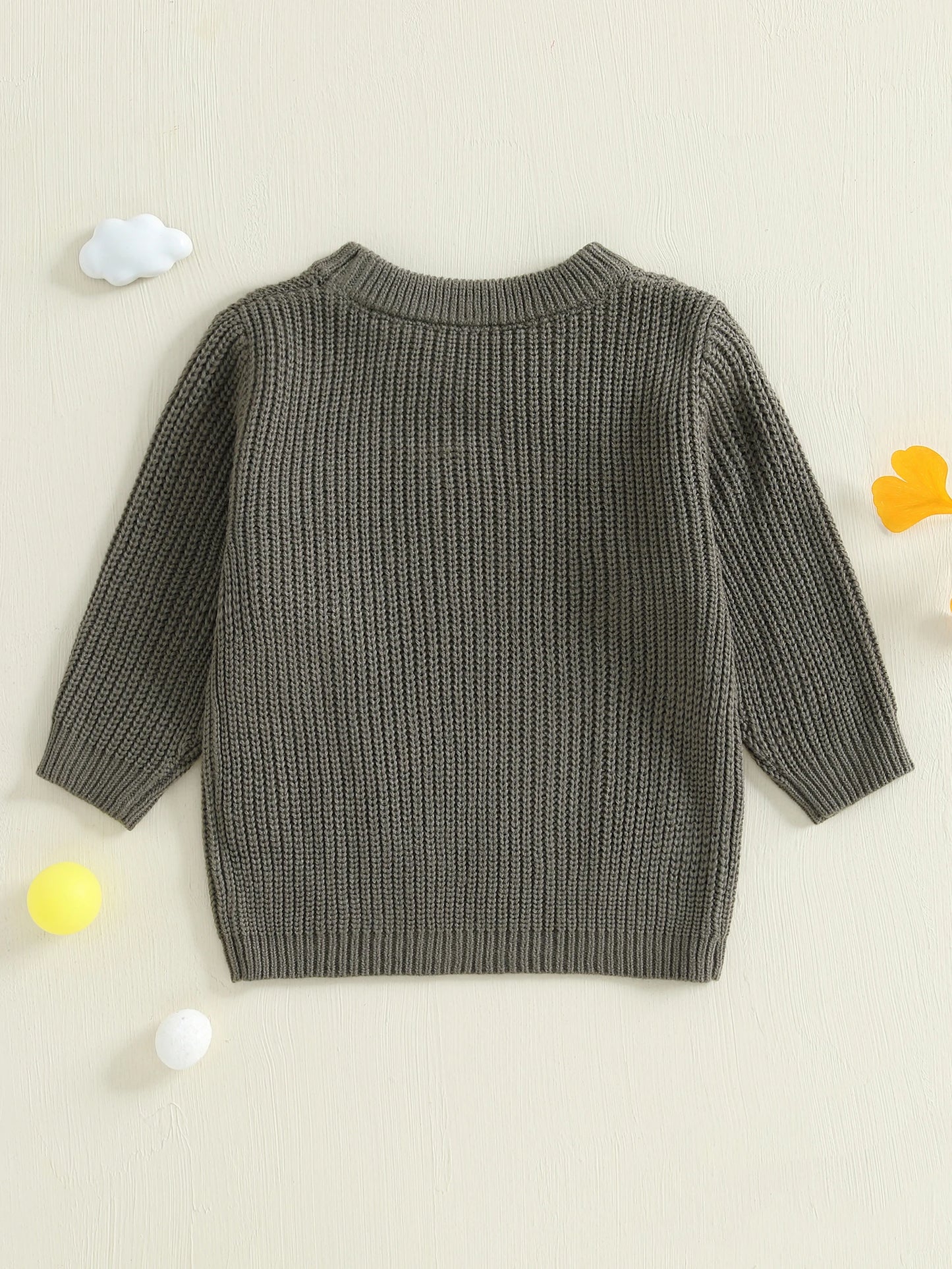 Toddler Boy Winter Cable Knit V Neck Pullover Sweater