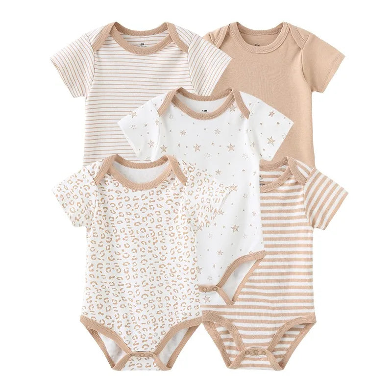Kiddiezoom Cartoon Baby Bodysuits 100 Percent Cotton