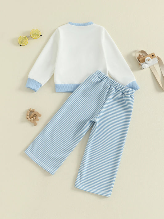 Emmababy Floral Hooded Jacket and Corduroy Pants Set