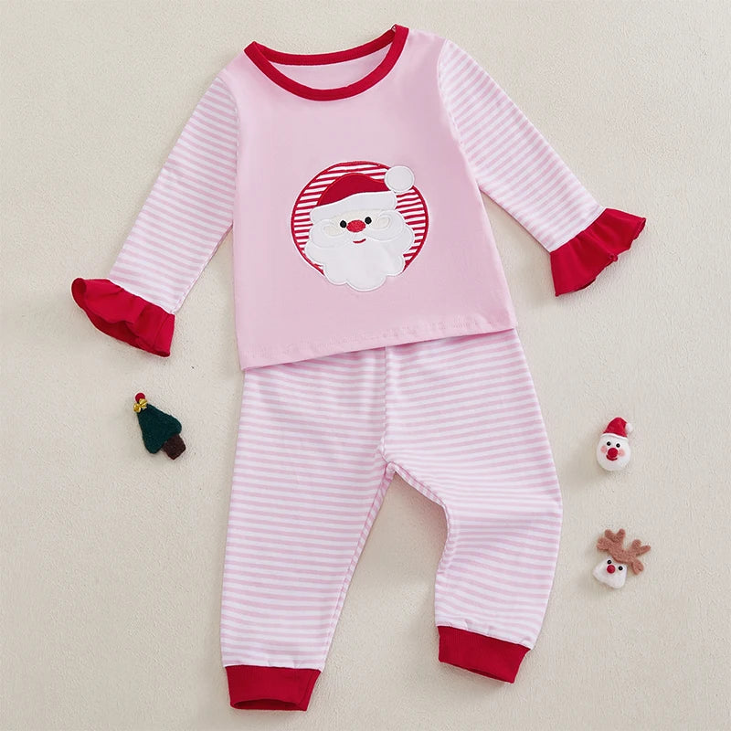 Festive Toddler Santa Claus Christmas Set With Striped Pants