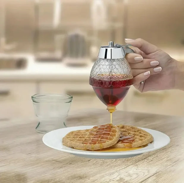 Reusable Honey Dispenser for Syrup and Seasonings with Ecofriendly ConstructionMaterials