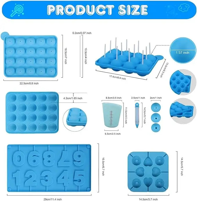 Cake Pop Maker Kit With Silicone Molds And Display Stand