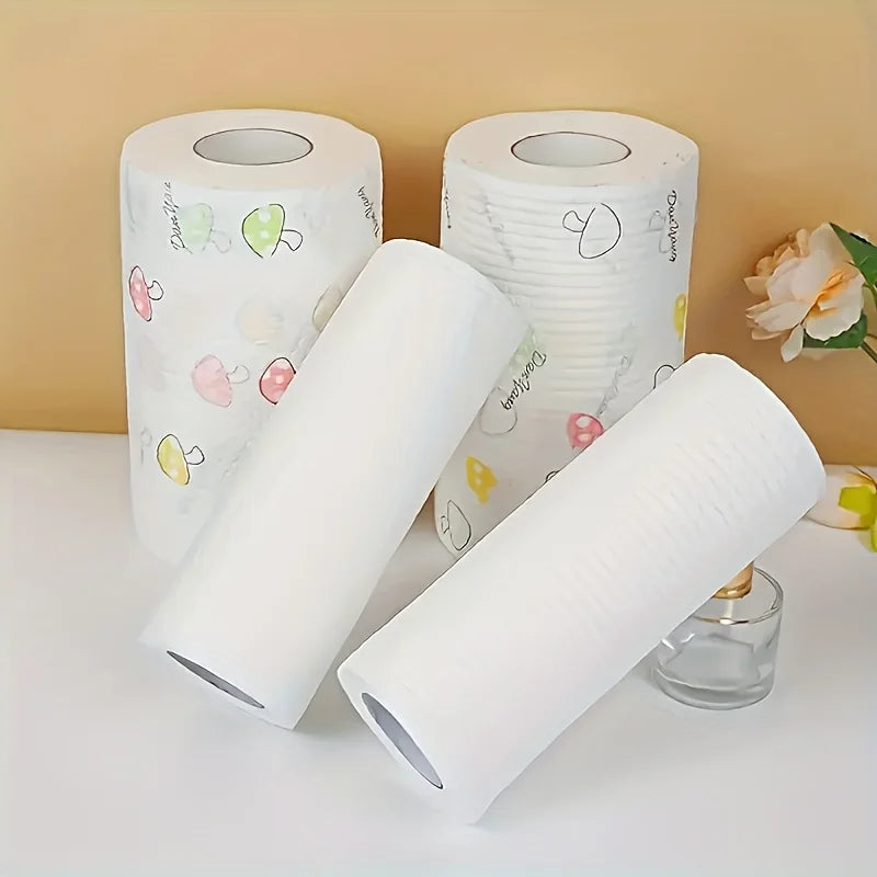 Guangdong Nonwoven Kitchen Tissue Roll 400 Sheets Disposable Dual Wet and Dry Dishcloth