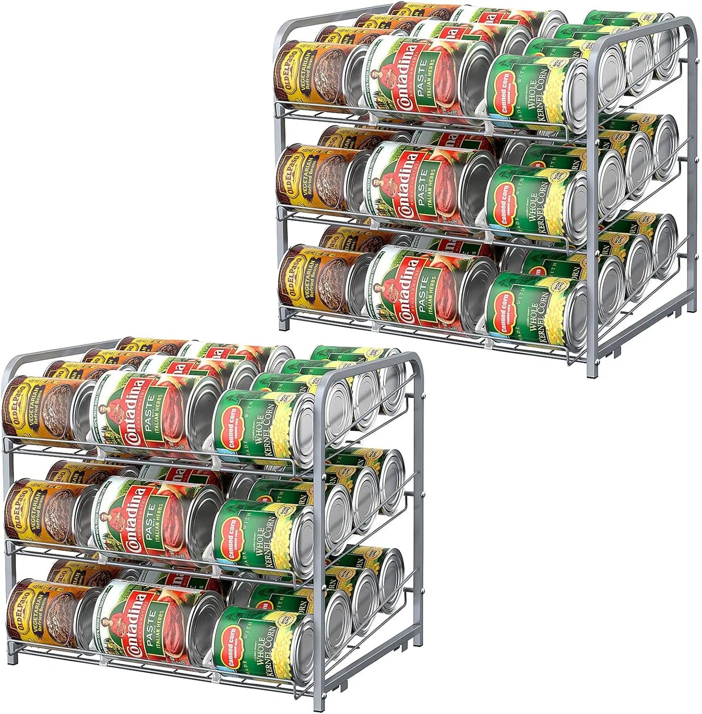 Hign-concerned Can Dispenser Rack 2-Piece Pantry Organizer