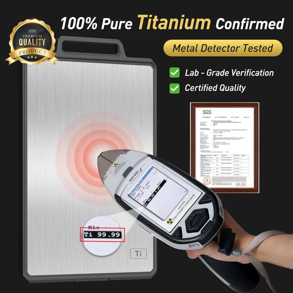 Titanium Cutting Board With Handle Non Toxic Chopping Block