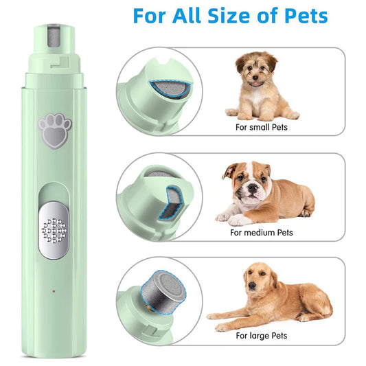 Electric Pet Nail Grinder Low Noise USB Rechargeable Clipper