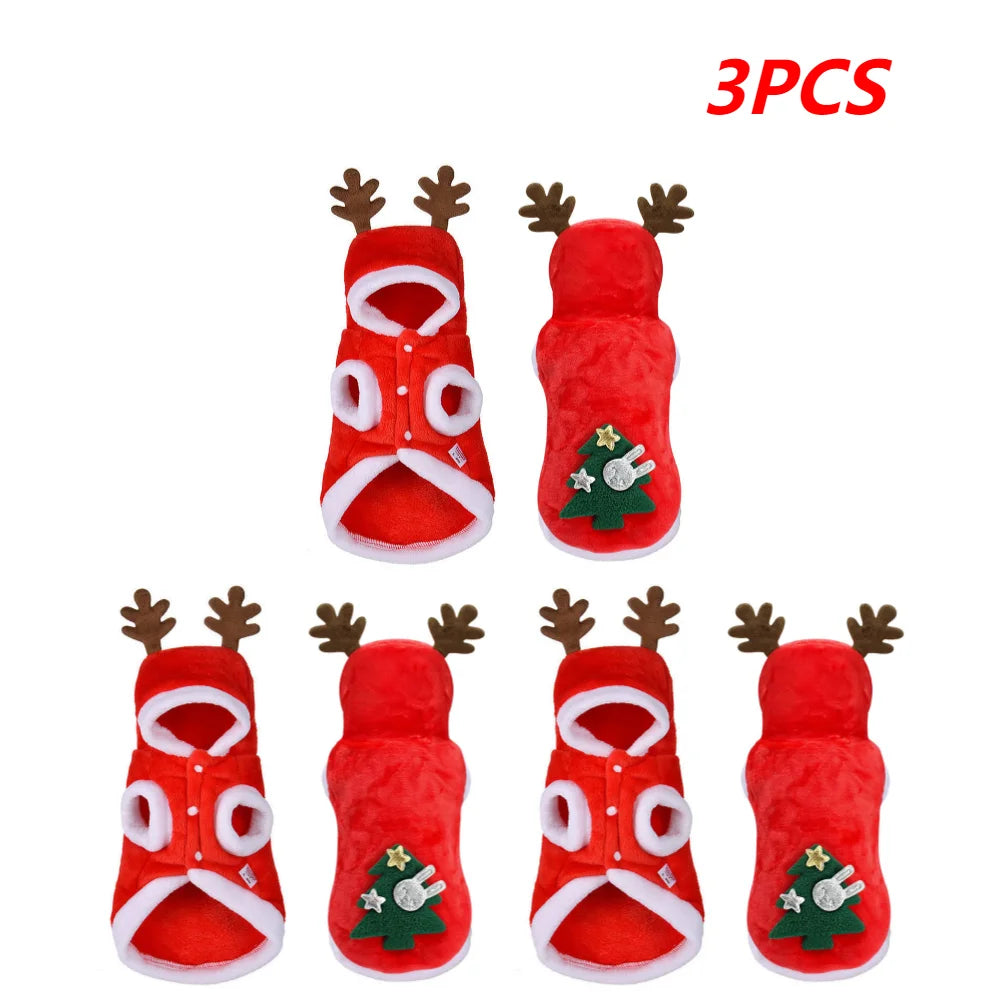 Shunmaii Elk Christmas Dog Costume Winter Warm Coat