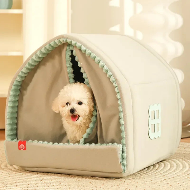 Zhejiang Closed Dog House With Windproof Door Curtain