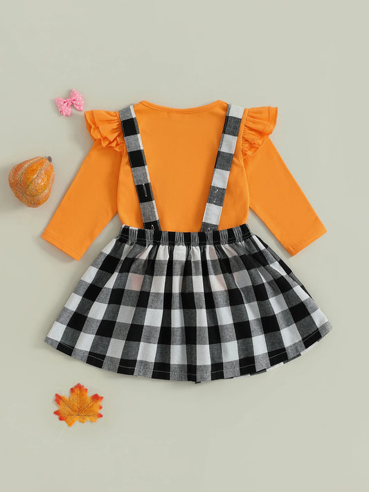 Guangdong Cute Bunny Print Infant Denim Overall Skirt Set