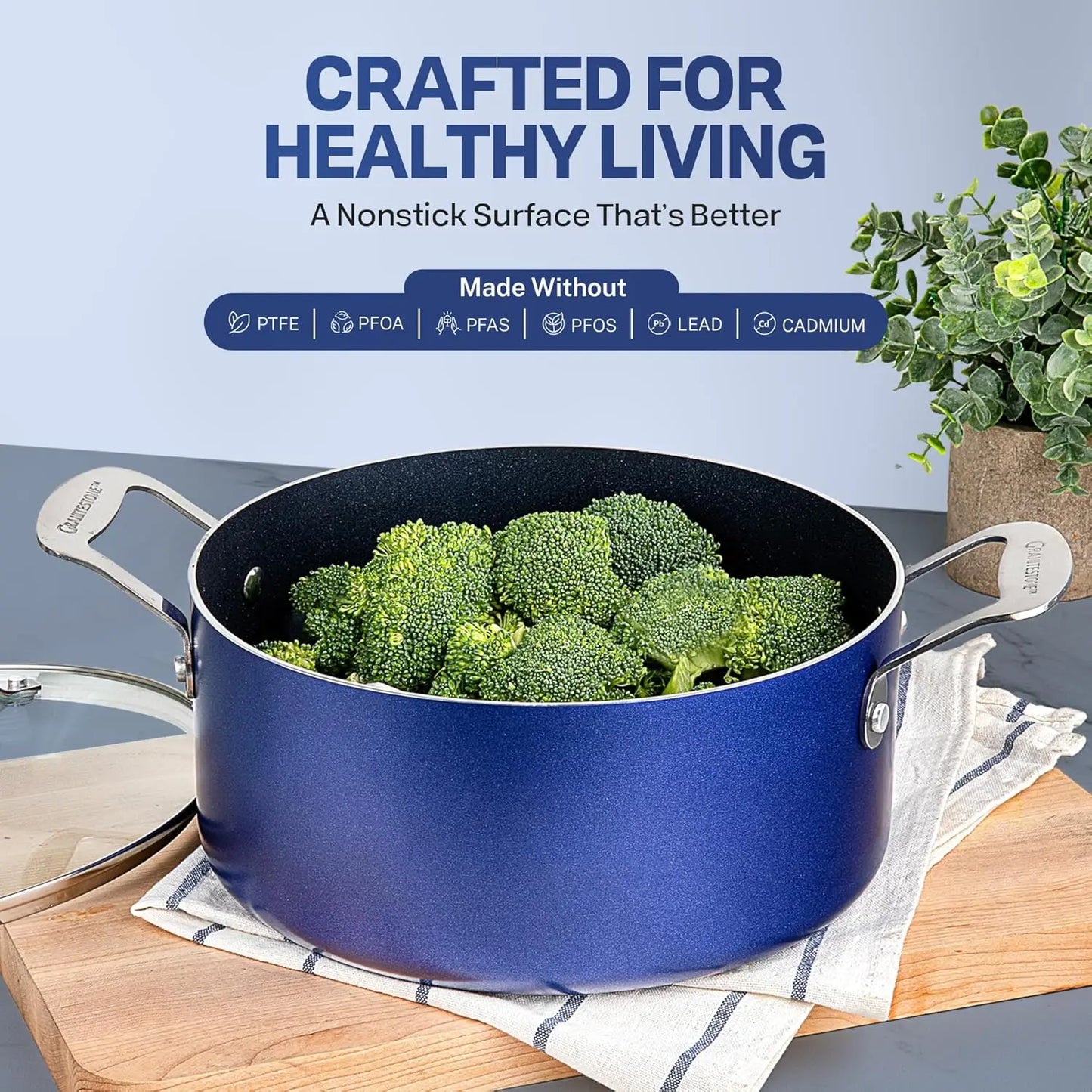 XMSJH Nonstick Cookware Set Pots And Pans Oven Safe