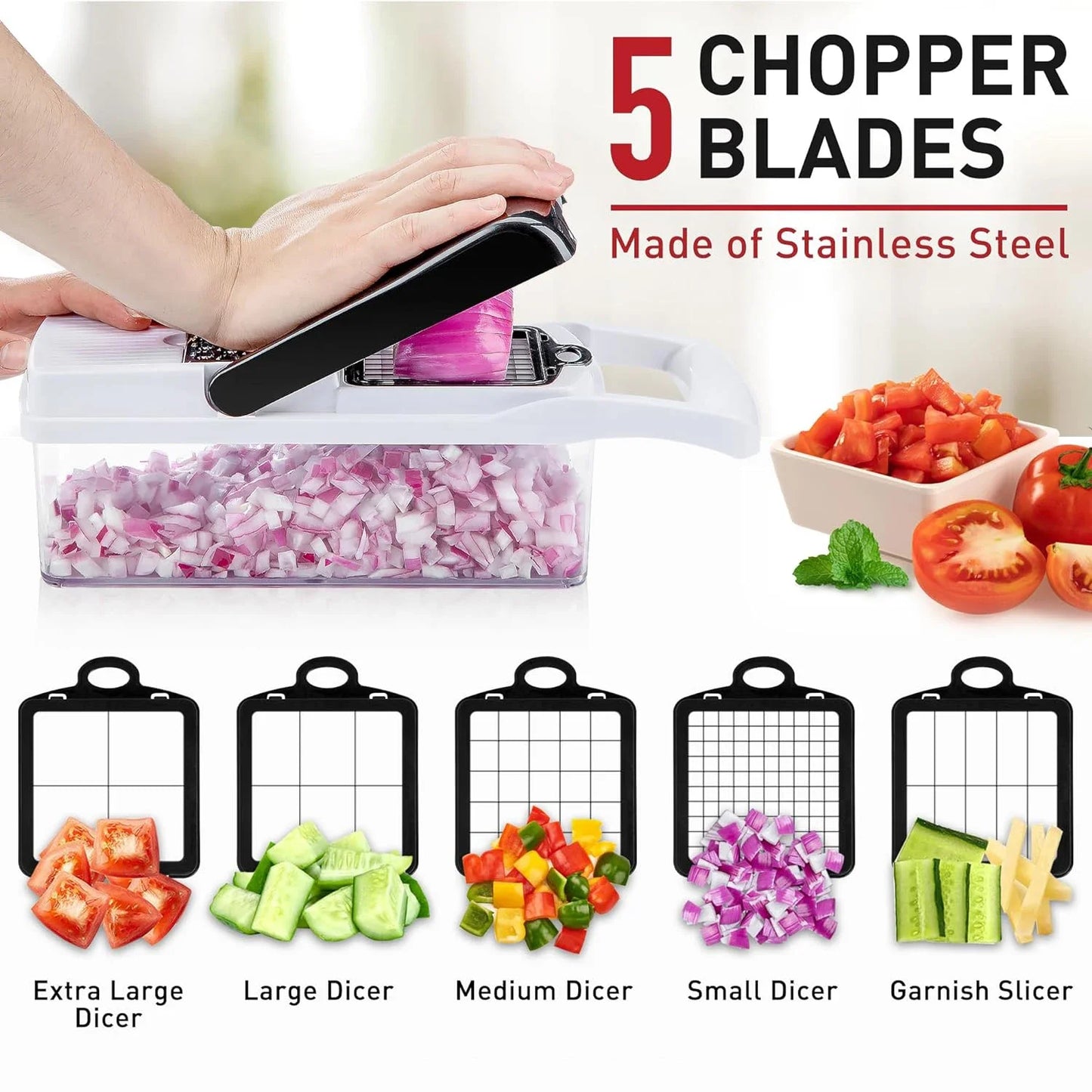 Feature 25in1 Multifunction Vegetable Chopper And Slicer