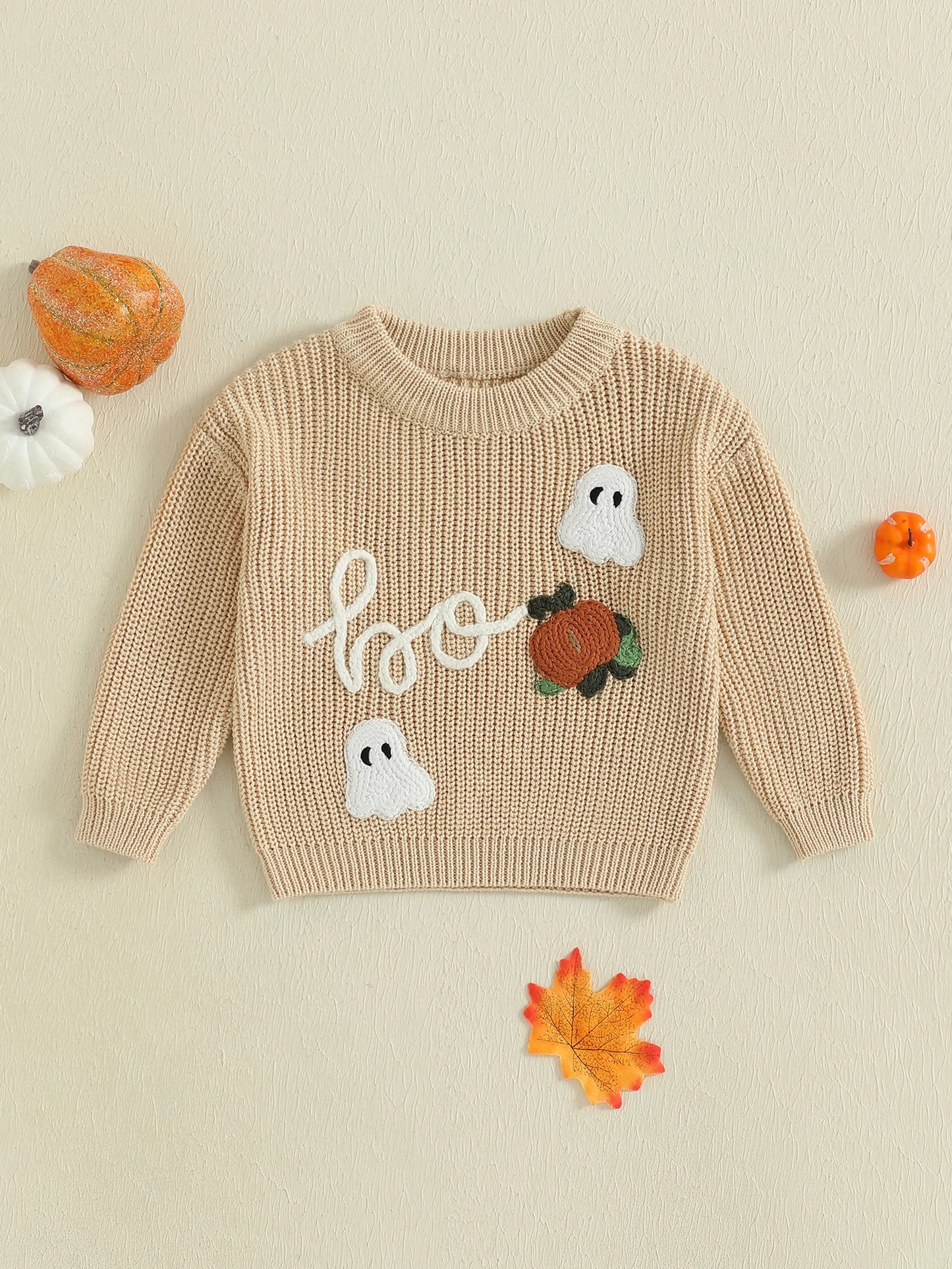 Emmababy Pumpkin Patch Knit Sweater Cozy Baby Boy Girl