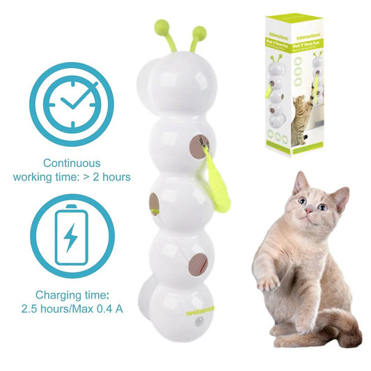 JOCESTYLECN Caterpillar Interactive Cat Toy Wack A Worm