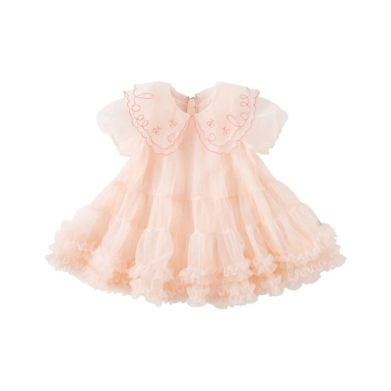 Dave Bella Princess Dress Birthday Short Sleeve Mesh