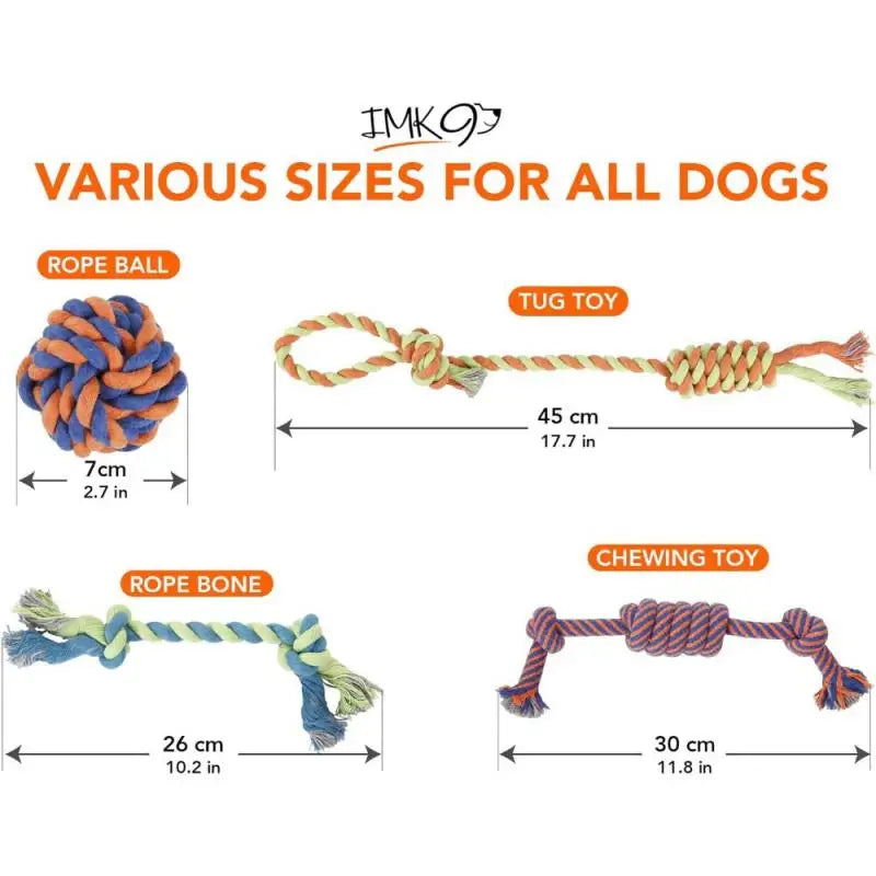 Gumay Bell Knot Dog Chewing Rope Toy Training Tool