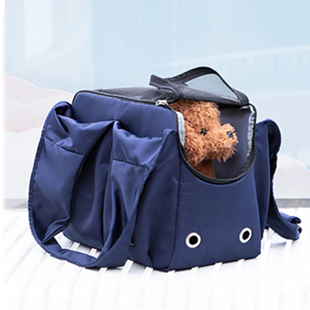 Casual Travel Shoulder Pet Carrier Bag Waterproof Foldable