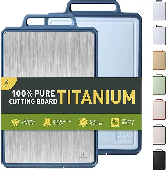 Titanium Cutting Board With Handle Non Toxic Chopping Block
