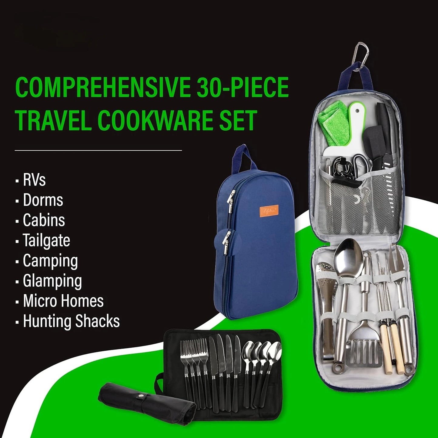 Camp Kitchen Utensil Set For Outdoor Cooking Gear Kit