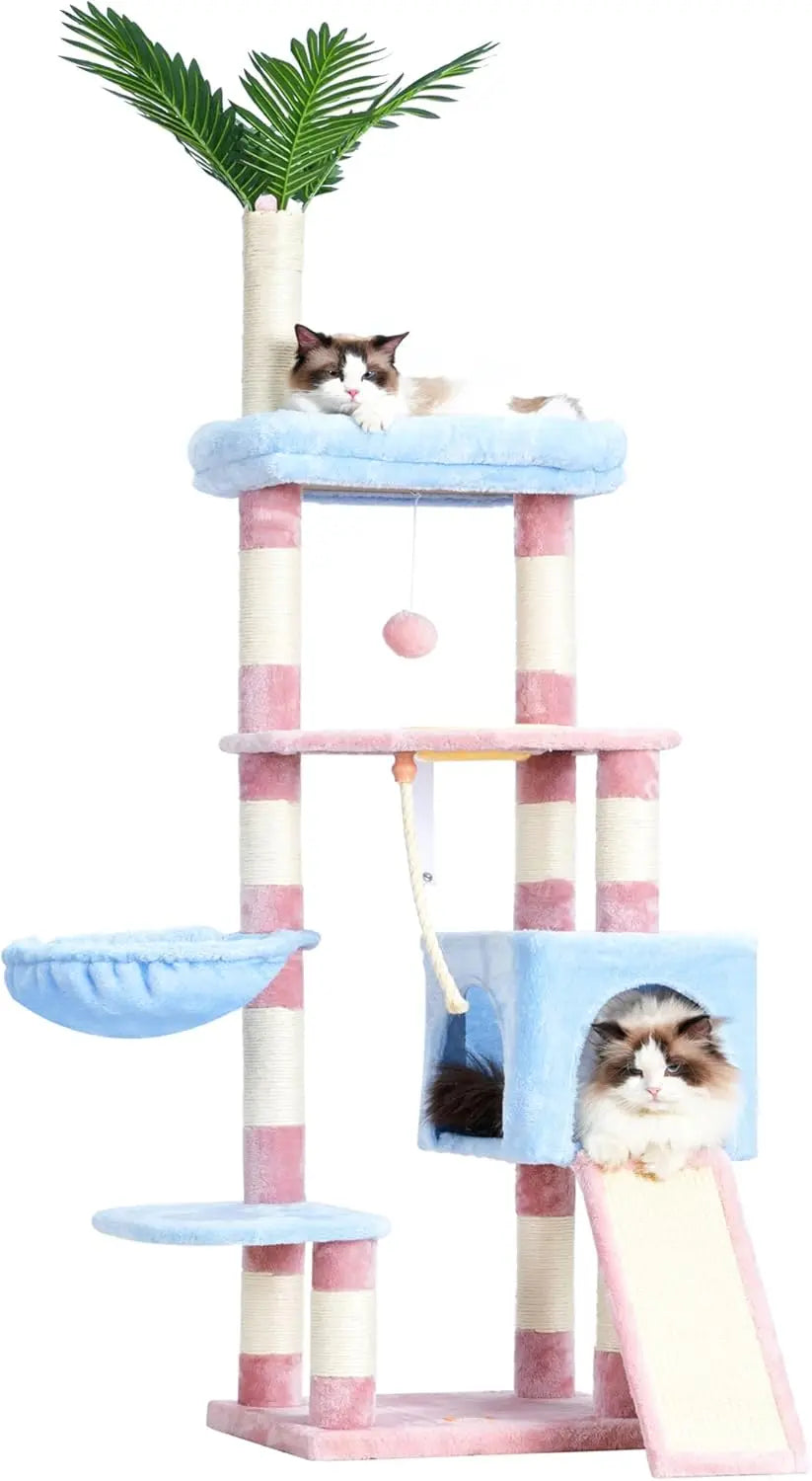 Tibet Cat Tree Tower For Indoor Cats With Plush Perches