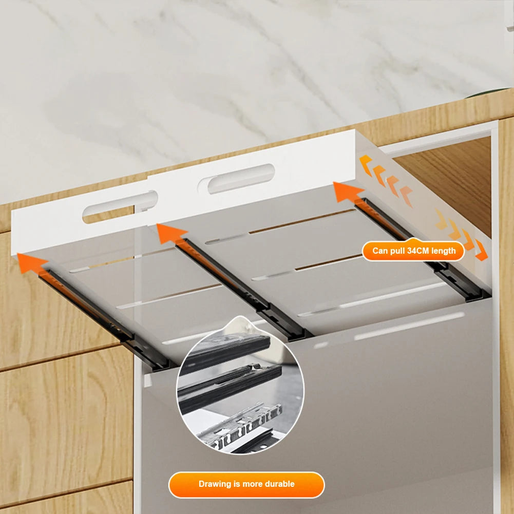 Telescopic Kitchen Drawer Organizer Carbon Steel Rack