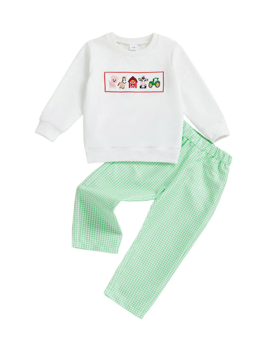 Emmababy Girls Two Piece Outfit Cute Cartoon Hoodie Set