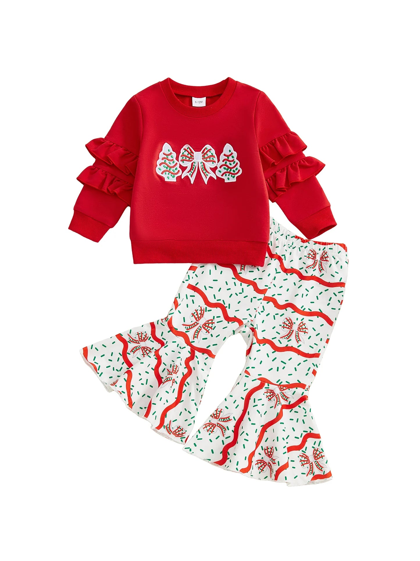 Adorable Infant Holiday Outfit Set With Festive Christmas Tree Design
