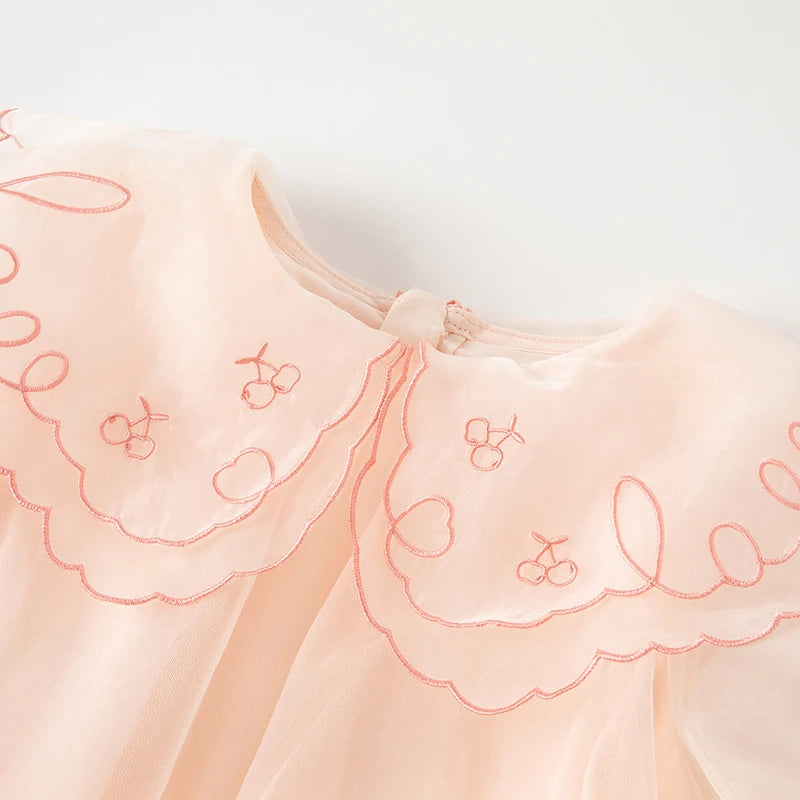Dave Bella Princess Dress Birthday Short Sleeve Mesh