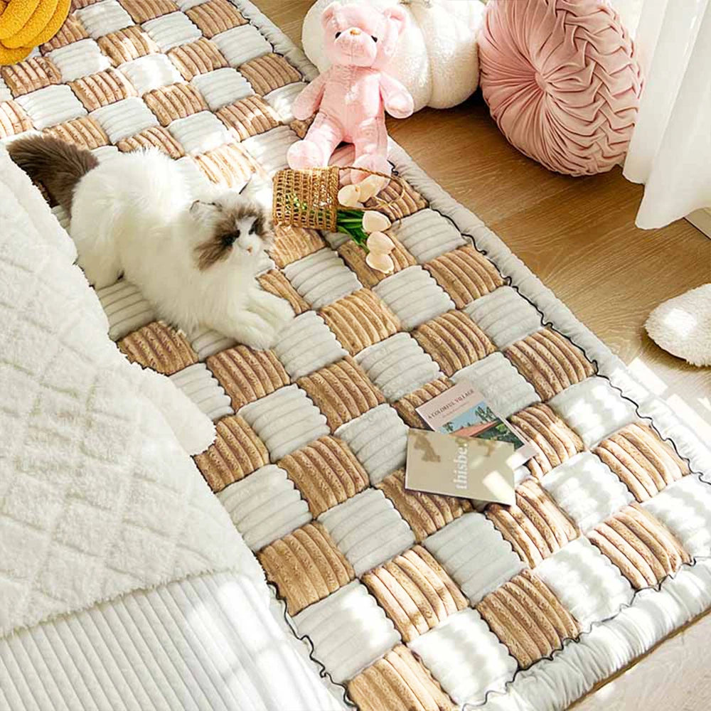 Warm Anti-Slip Dog Bed Mat Cushion Pet Sofa Cover