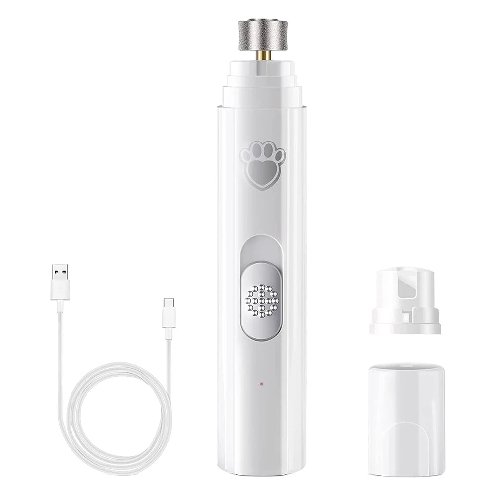 Electric Pet Nail Grinder Low Noise USB Rechargeable Clipper