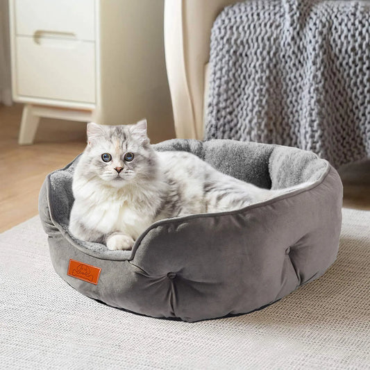 Corduroy Pet Bed Soft Washable Non Slip Base for Pets