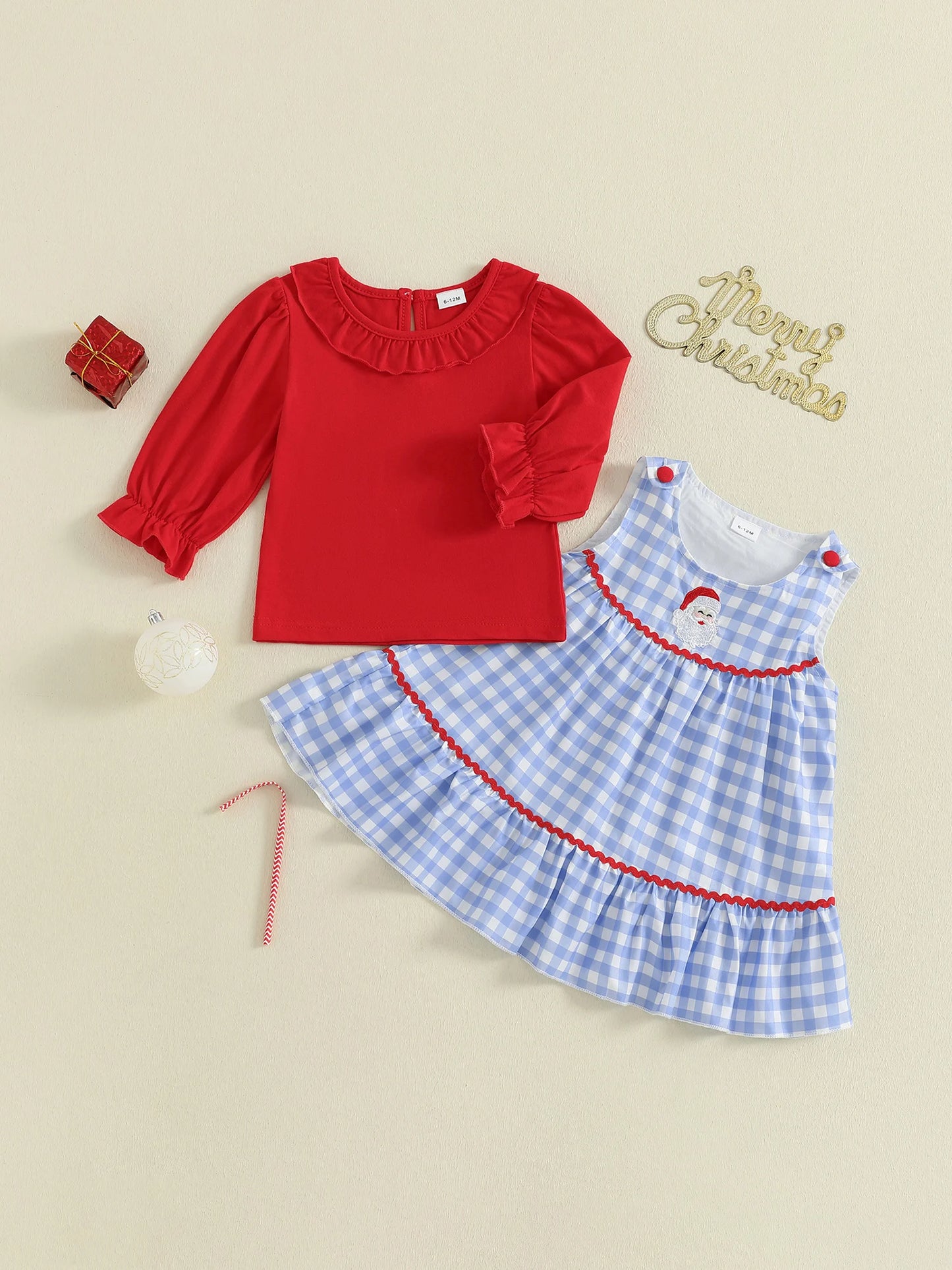 Baby Boy Christmas Outfit Bowtie Suspender Set for Holidays