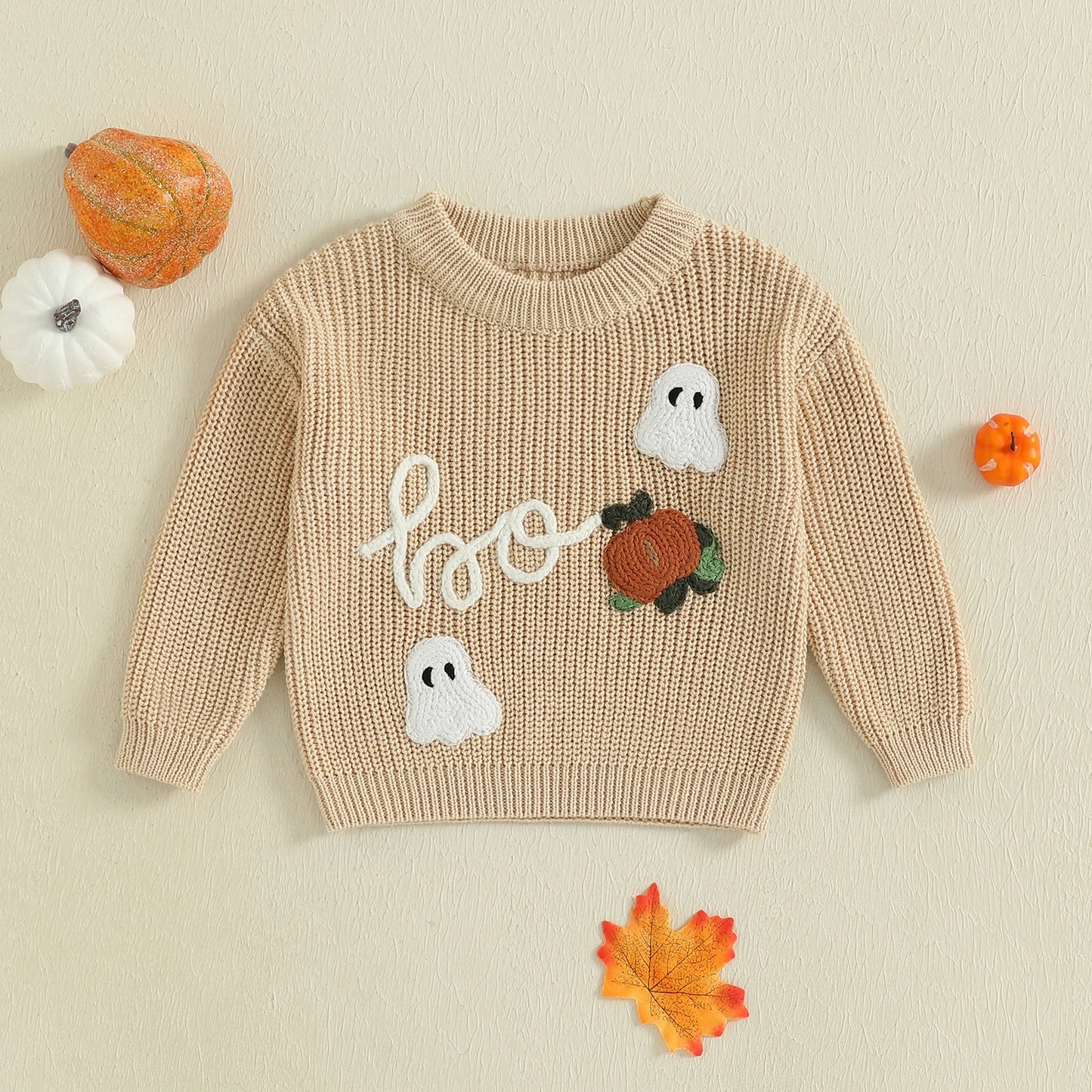 Emmababy Pumpkin Patch Knit Sweater Cozy Baby Boy Girl
