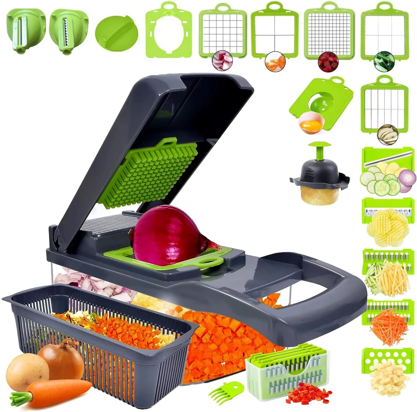 Feature 25in1 Multifunction Vegetable Chopper And Slicer