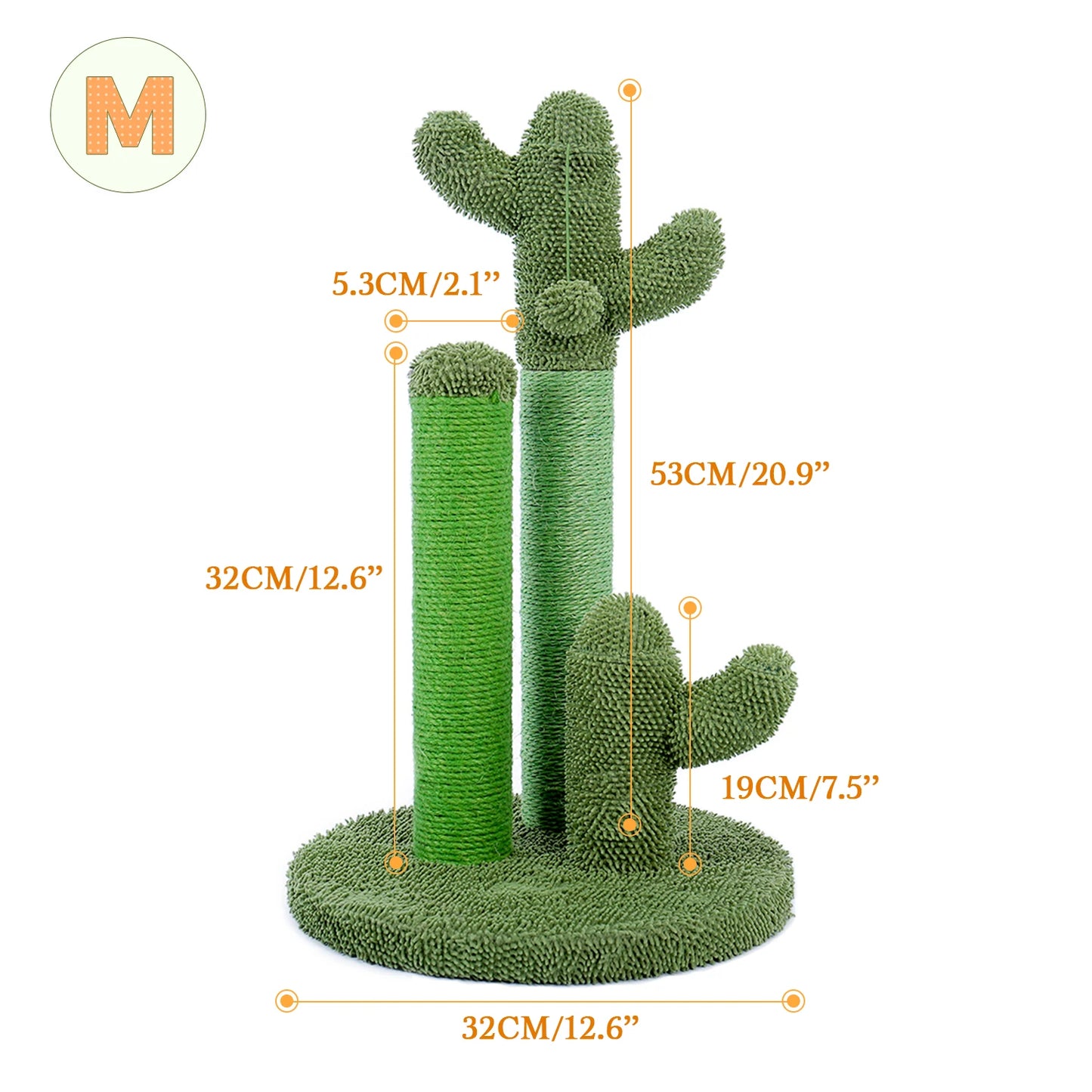 PAWZ Road Cactus Cat Scratcher Post With 3 Scratching Poles