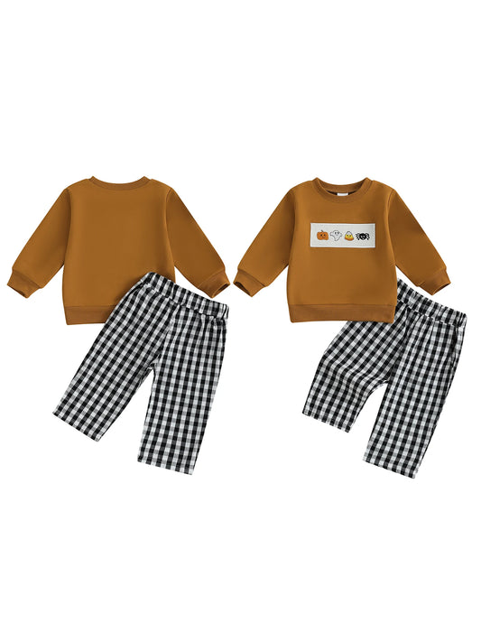 Emmababy Toddler Boys Graphic Tee Denim Shorts Set Outfit