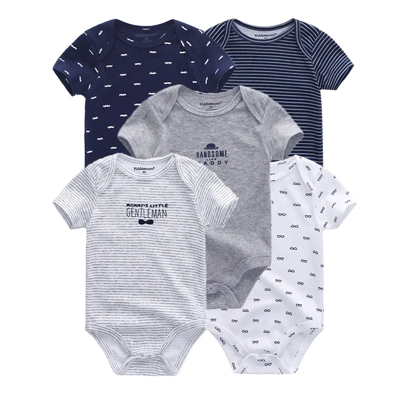 Kiddiezoom Cartoon Baby Bodysuits 100 Percent Cotton