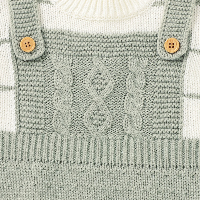 Unisex Baby Bodysuits Knitted Long Sleeve Onesie Newborn