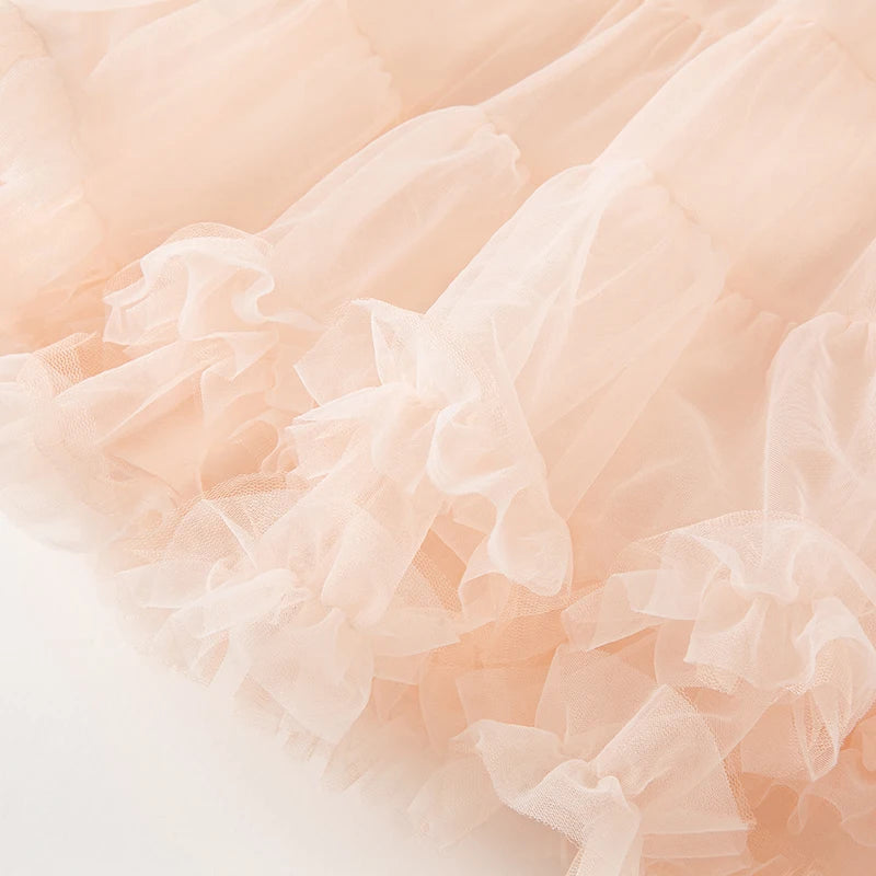 Dave Bella Princess Dress Birthday Short Sleeve Mesh