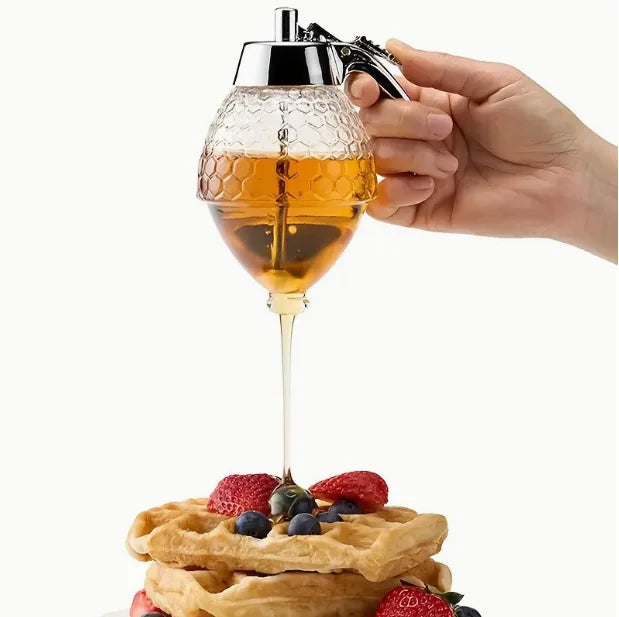 Reusable Honey Dispenser for Syrup and Seasonings with Ecofriendly ConstructionMaterials