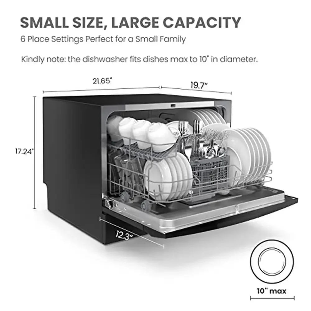 XMSJ Portable Countertop Dishwasher 6 Place Settings