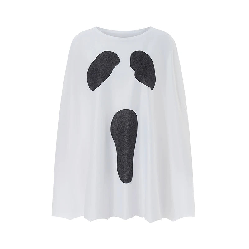 Spooky Pumpkin Witch Costume Cloak Cape for Kids and Adults