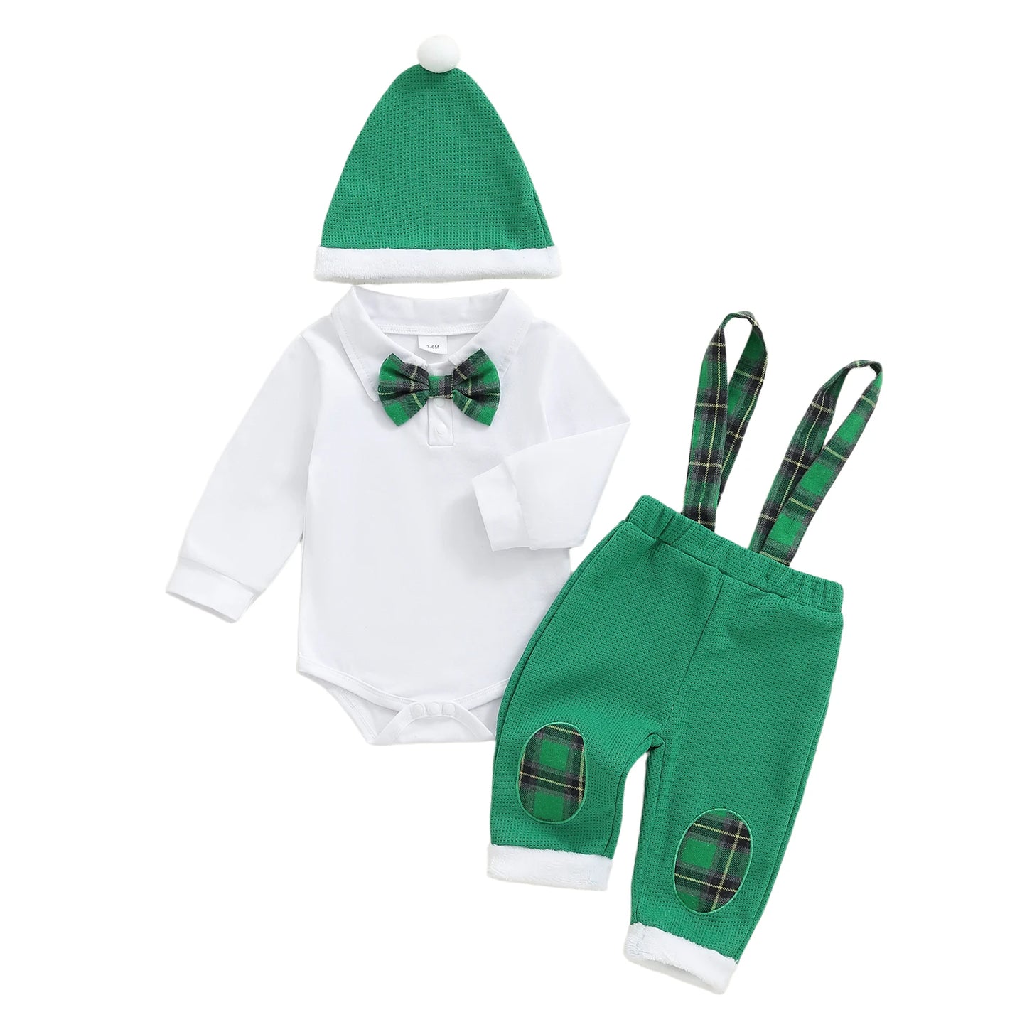 Toddler Holiday 3-Piece Romper Set With Hat