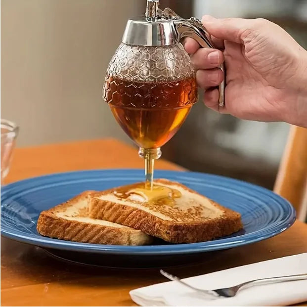 Reusable Honey Dispenser for Syrup and Seasonings with Ecofriendly ConstructionMaterials