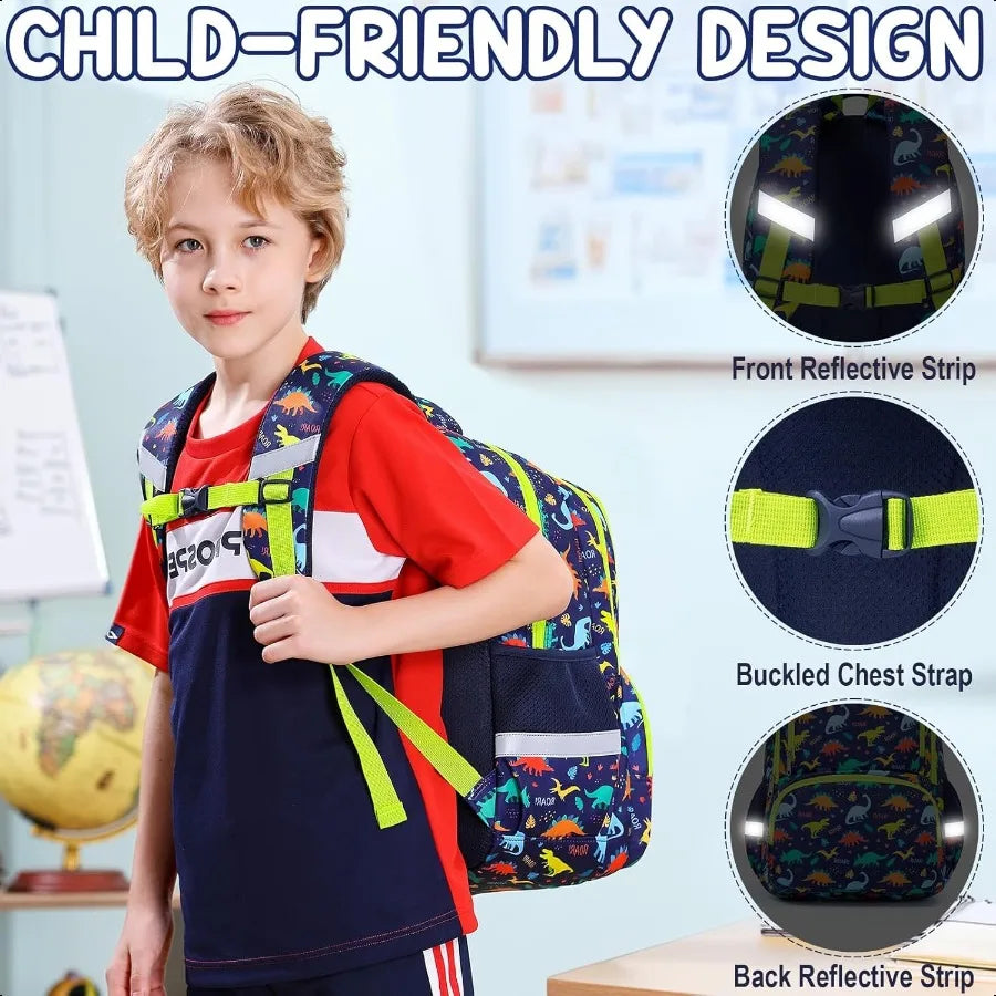 Girls School Backpack 3Pcs Waterproof Set With Lunch Box