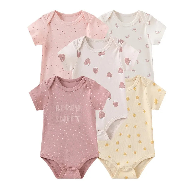 Kiddiezoom Cartoon Baby Bodysuits 100 Percent Cotton