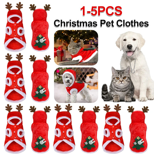 Shunmaii Elk Christmas Dog Costume Winter Warm Coat