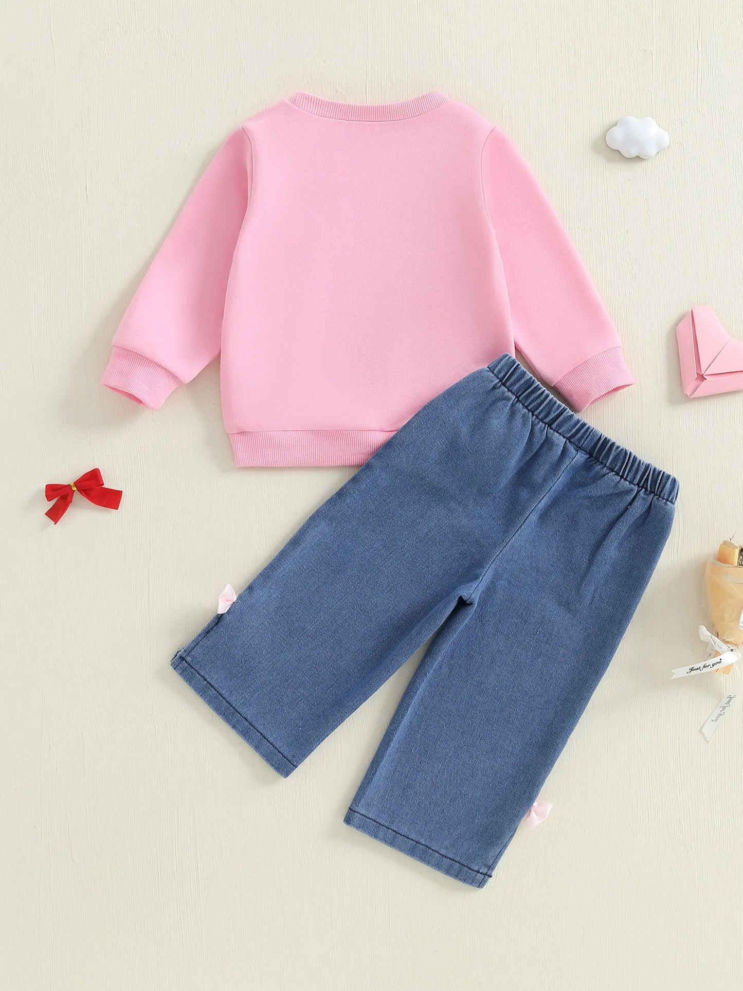 CN Guangdong Infant Cozy Winter Ensemble Bow Detail Set