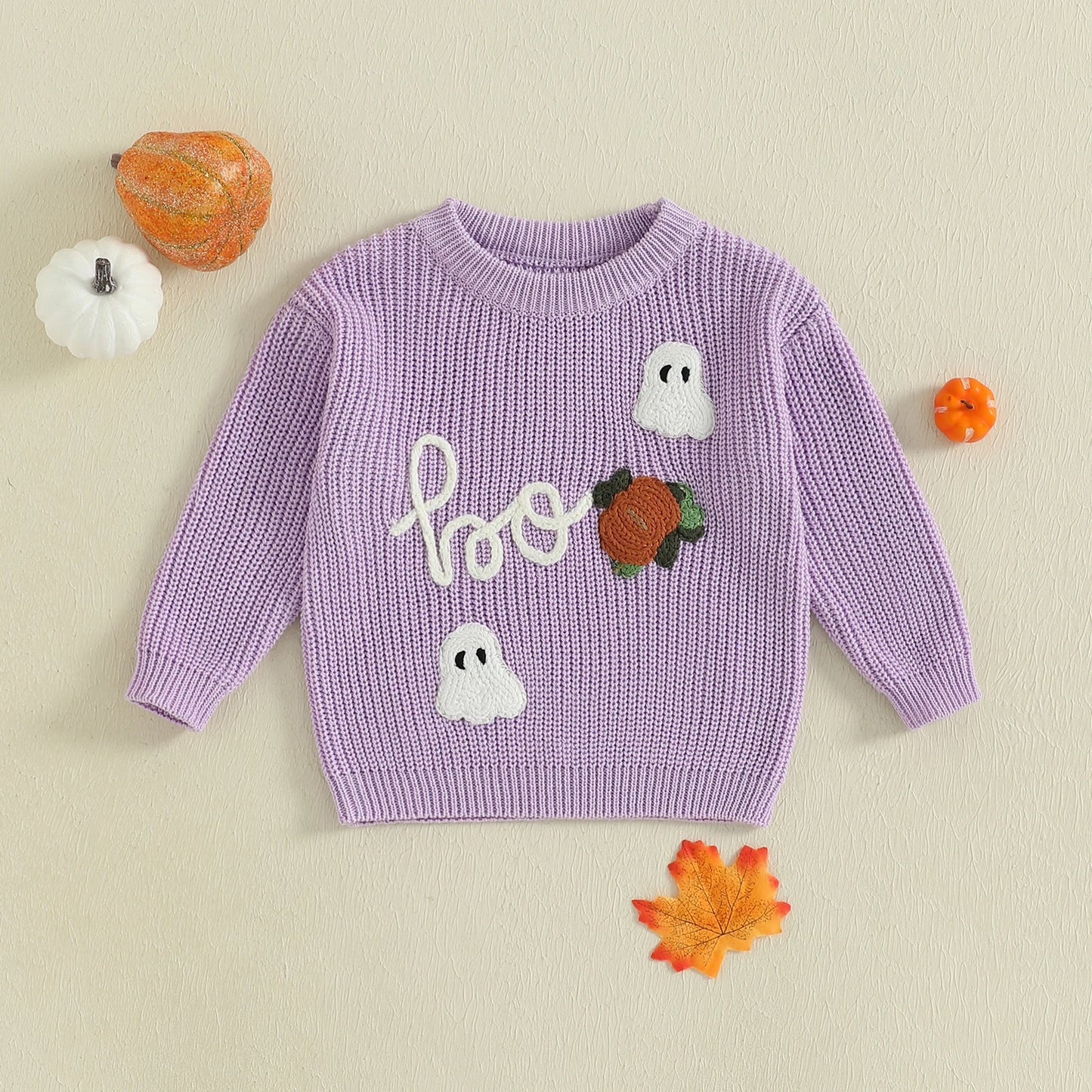Emmababy Pumpkin Patch Knit Sweater Cozy Baby Boy Girl