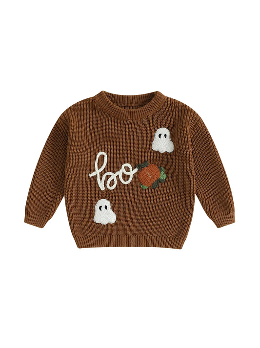 Emmababy Pumpkin Patch Knit Sweater Cozy Baby Boy Girl